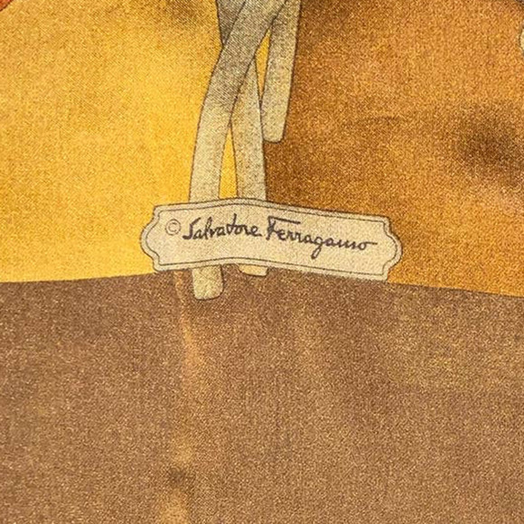 Salvatore Ferragamo Rectangular Silk Scarf 16”x 54” - Picture 7 of 15